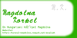 magdolna korpel business card